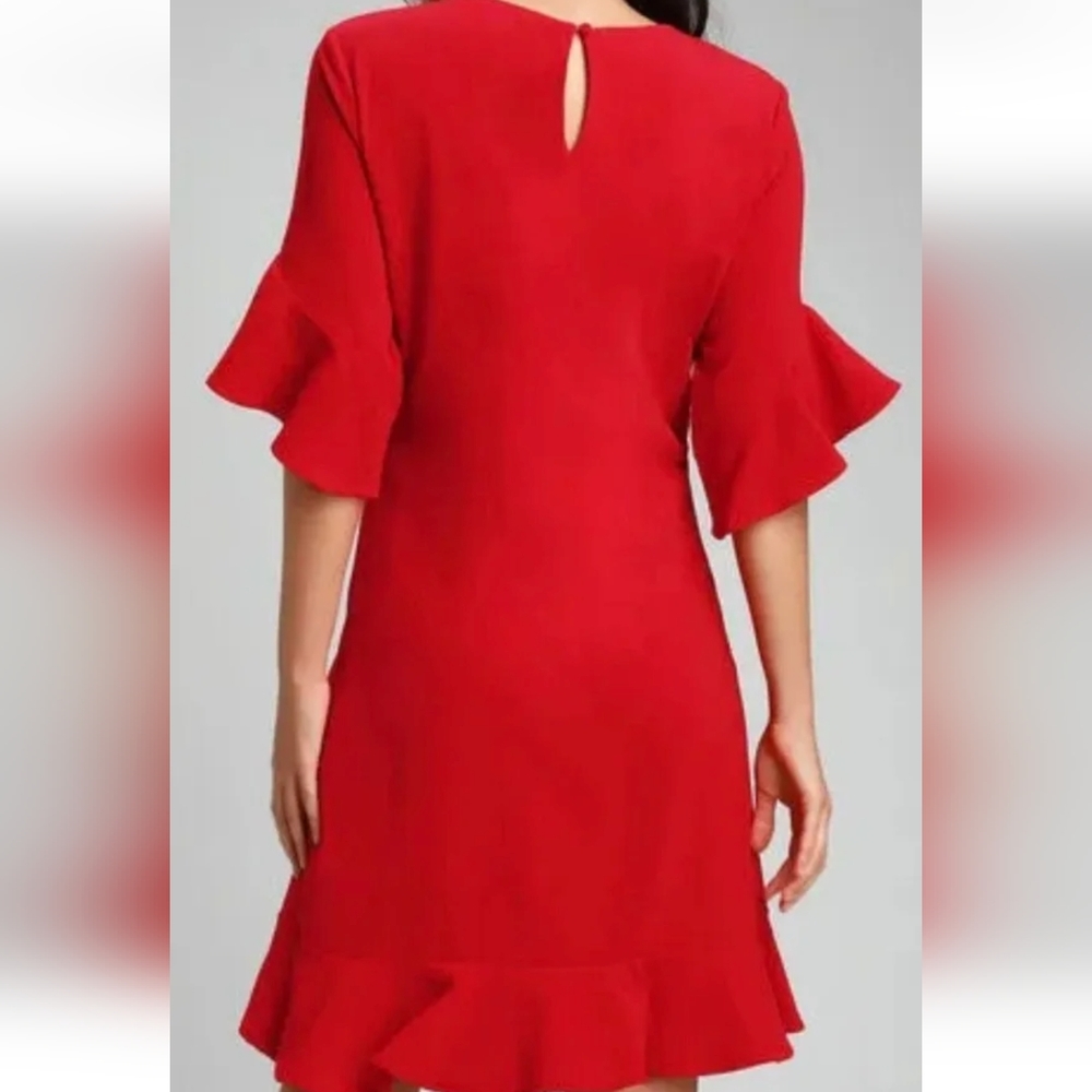 Lulu's Charm In Arm Bright Red Flutter Sleeve & H… - image 2